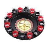 Ruleta eMazing, Joc de Băut, cu 16 Pahare de Shot din Sticlă, Dimensiuni 30 x 30 x 5.5 cm, Model 2, Roșu/Negru