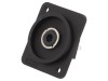 Conector Jack 3.5mm Stereo 3 Piste Mama CLIFF CP303100X Montare Panou Lipire Plastic Negru