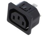 Conector alimentare AC soclu mamă 10A 250VAC IEC 60320 IP30
