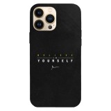 Husa compatibila cu Apple iPhone 15 Pro Max model Believe in yourself, Silicon, TPU, Viceversa, Transparent, Carcasa