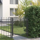 vidaXL Poartă de gard HORST 100 x 100 cm Metal Negru Blocat 42034054