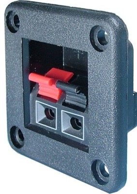 Conector boxe 2 pini, montare pe panou - 123654 foto