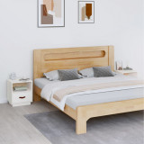 Noptiere, 2 buc., alb, 40x34x45 cm, lemn masiv de pin GartenMobel Dekor, vidaXL