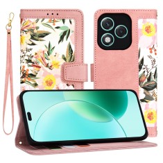 Husa personalizata fete Honor 400 Lite Techsuit FlipCraft, roz foto