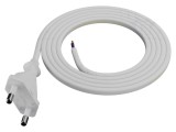 Cablu Alimentare PVC Alb 2x0,5mm2 1.5m 2.5A
