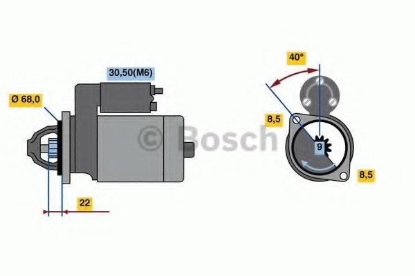 Starter OPEL VECTRA C Combi (2003 - 2016) BOSCH 0 986 023 660