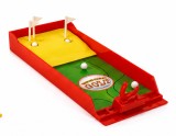 Mini Joc de Golf pentru Degete Tip Fingerboard Pista cu Lansator Gauri Steaguri si 3 Mingi