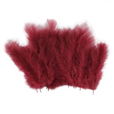 Set 20 pene decorative strut, lungime 9-16 cm, Visiniu