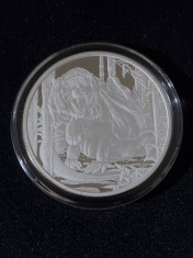Niue 2022 - 1 dollar - Tigru si Komodo Dragon , 1 OZ - moneda de argint BU