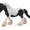 Figurina cal gypsy mare - alb si negru xl collecta