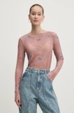 HUGO bluza femei, culoarea portocaliu, modelator, 50530450