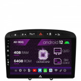 Cumpara ieftin Navigatie Peugeot 308 408 (2008-2013), Android 12, Q-Octacore 4GB RAM + 64GB ROM, 9 Inch - AD-BGQ9004+AD-BGRKIT265