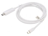 Cablu DisplayPort la HDMI 2m Alb