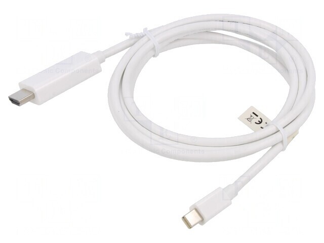 Cablu DisplayPort la HDMI 2m Alb
