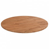 VidaXL Blat de masă rotund maro deschis &Oslash;90x1,5 cm lemn stejar tratat