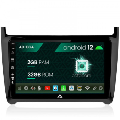 Navigatie Volkswagen Polo (2014+), Android 12, A-Octacore 2GB RAM + 32GB ROM, 9 Inch - AD-BGA9002+AD-BGRKIT033 foto