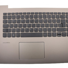 Carcasa superioara cu tastatura palmrest Laptop, Lenovo, IdeaPad 520-15IKB Type 80YL, 81BF, 5CB0N98865, iluminata, layout UK, auriu