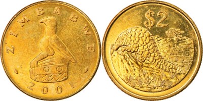 Zimbabwe 2001 - 2 dollars UNC foto