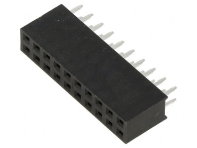 Soclu Pin Mamă 20P 2,54mm THT PCB Drept foto