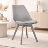 Scaun bucatarie/living, Artool, Mark, PP gri, picioare gri, 49x43x82 cm