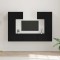 vidaXL Set comodă TV Pe perete 7 pcs Stejar negru 180 x 30 x 120 cm 3393136