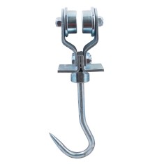 Suport culisant cu 2 role de &Oslash; 48 mm, carlig pentru agatare 17 cm