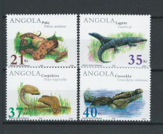 Angola 2002 MNH, nestampilat - Mi. 1674-77 - Reptile, fauna, animale foto