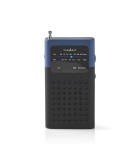 Radio FM de buzunar negru/albastru 1.5W Nedis