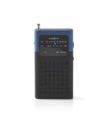Radio FM de buzunar negru/albastru 1.5W Nedis foto