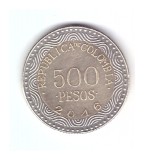 Moneda Columbia 500 pesos 2016, stare foarte buna, curata