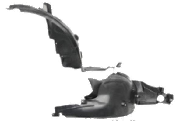 Carenaj roata Mercedes Clasa B (W245), 05.2005-06.2011, partea Dreapta, Punte fata partea din spatele rotii, A1696982830, 5035FP2T polietilena
