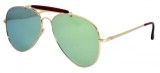 Cumpara ieftin Ochelari de soare Aviator Outdoorsman Verde deschis reflexii - Auriu, THEICONIC