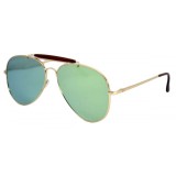 Ochelari de soare Aviator Outdoorsman Verde deschis reflexii - Auriu