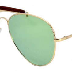 Ochelari de soare Aviator Outdoorsman Verde deschis reflexii - Auriu