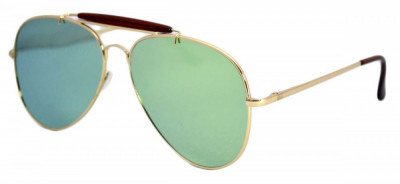 Ochelari de soare Aviator Outdoorsman Verde deschis reflexii - Auriu foto