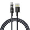 Baseus - Data Cable Display 2 (P10382701111-00) - Fast Charging, USB to Type-C, Digital Display, 100W, 2m - Cosmic Black