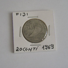 M3 C50 - Moneda foarte veche - Fiji - 20 centi - 1969
