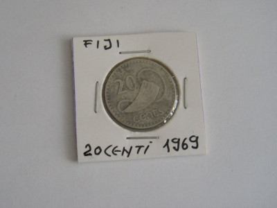 M3 C50 - Moneda foarte veche - Fiji - 20 centi - 1969 foto