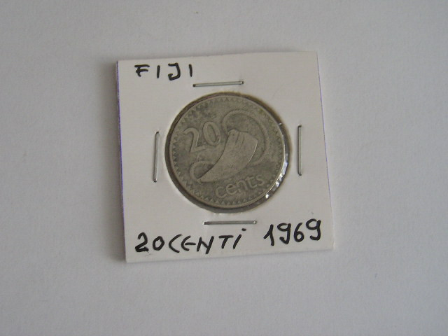 M3 C50 - Moneda foarte veche - Fiji - 20 centi - 1969