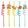 Paie Reutilizabile, Spiralate, Multicolor, Set 10 Bucăți, Figuri Animale., Oem