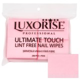 Cumpara ieftin Servetele Unghii Ultimate Touch LUXORISE, Strat Dublu, 200 buc, Roz