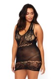 Rochita Sexy Cu Dantela, Negru, Plus Size, Leg Avenue