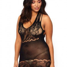 Rochita Sexy Cu Dantela, Negru, Plus Size