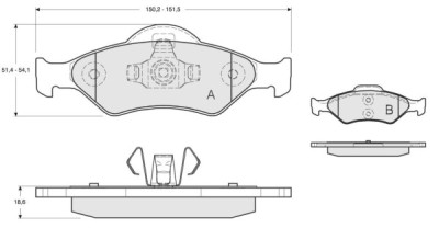 MTR MT670 set placute frana,frana disc foto