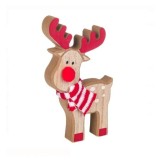 Decoratiune din Lemn de Craciun, Rudolf, 18 cm