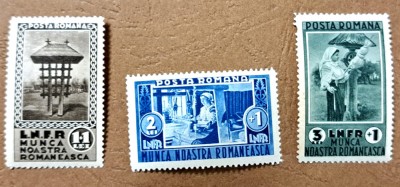 TIMBRE ROM&amp;Acirc;NIA MNH LP106/1934 -Munca noastră rom&amp;acirc;nească -LNFR-Serie simplă foto