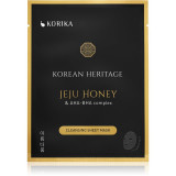 KORIKA Korean Heritage Jeju Honey &amp; AHA-BHA Complex Cleansing Sheet Mask mască cu efect de curățare Jeju honey &amp; AHA - BHA complex sheet mask