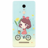 Husa silicon pentru Xiaomi Remdi Note 3, Girl And Bike