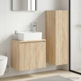 Cumpara ieftin Set dulap baie 2 buc. Stejar Sonoma 33 x 34,5 x 100 cm