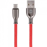 Cablu Date si Incarcare USB la USB Type-C Forever Core Tornado, 3A, 1 m, Rosu